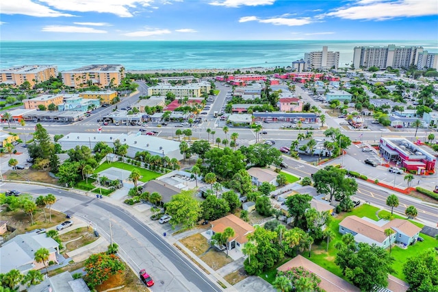 bird's eye view with a water view and a city view