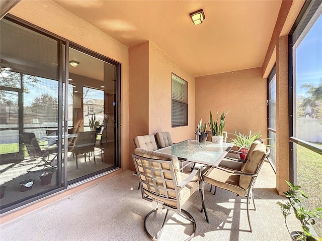 view of sunroom