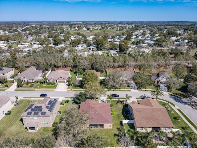 aerial view with a residential view