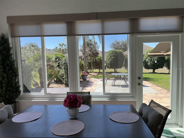 view of dining room