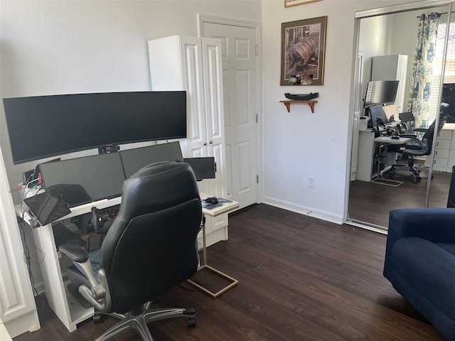6832 SW 93rd Ave, Ocala, FL 34481 - office area with dark wood finished floors and baseboards