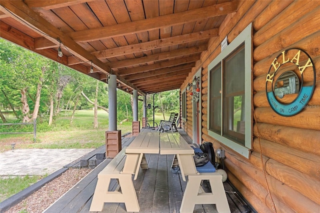 view of patio with covered porch