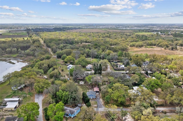 aerial view with a forest view