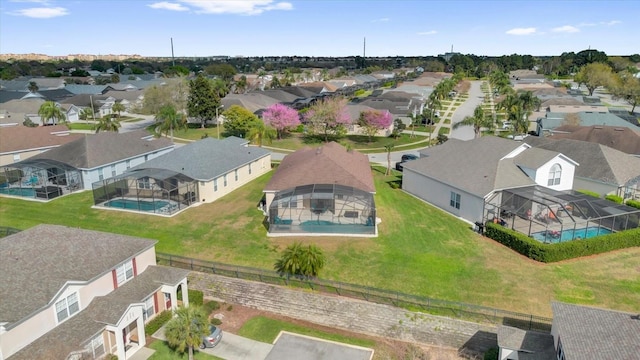 aerial view featuring a residential view