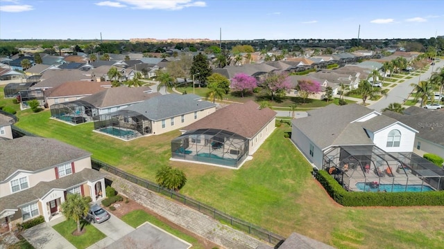 drone / aerial view featuring a residential view