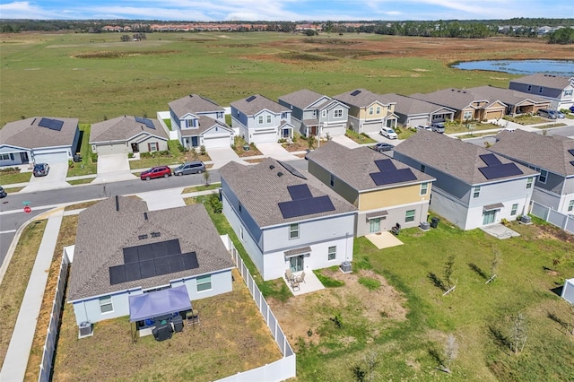 aerial view with a residential view