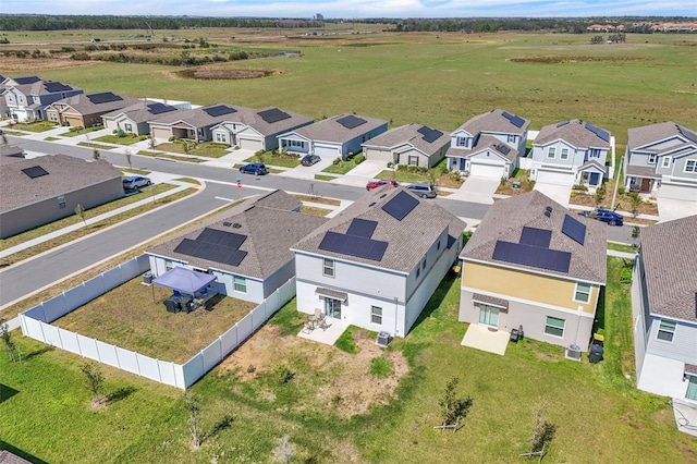 aerial view with a residential view