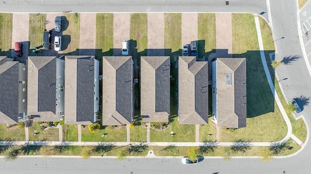 aerial view with a residential view