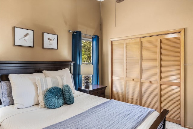 bedroom featuring a closet