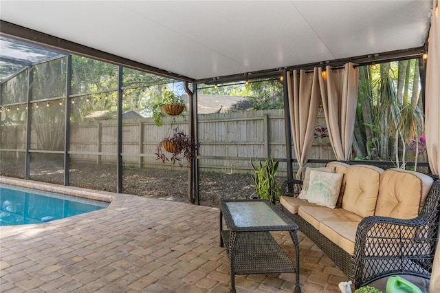 view of sunroom