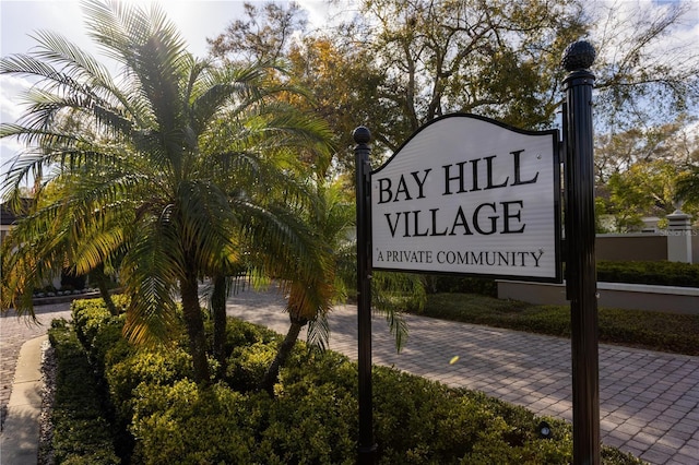 view of community sign