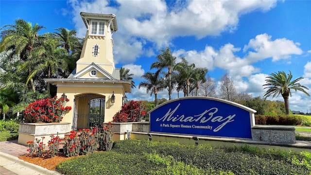 view of community sign