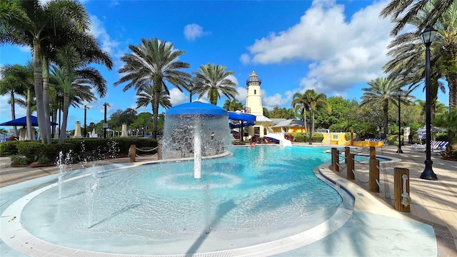 pool featuring a water slide