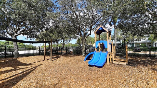 community play area featuring fence