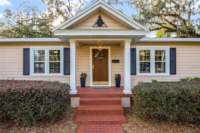 view of doorway to property