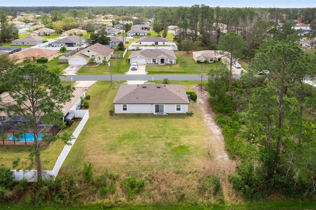 bird's eye view with a residential view