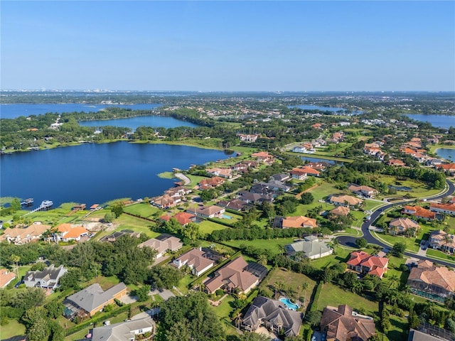 12860 Jacob Grace Ct, Windermere, FL 34786 - aerial overview of property's location with a nearby body of water and nearby suburban area
