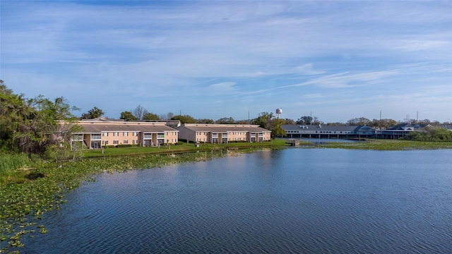 property view of water with a residential view