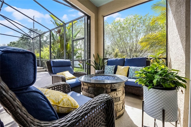 sunroom with a wealth of natural light