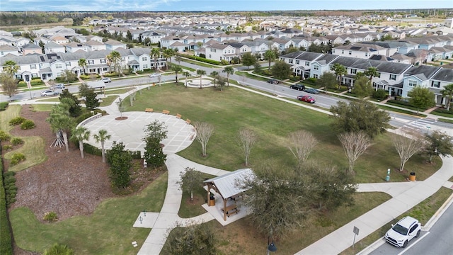 drone / aerial view with a residential view