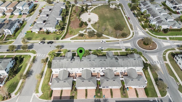 aerial view featuring a residential view