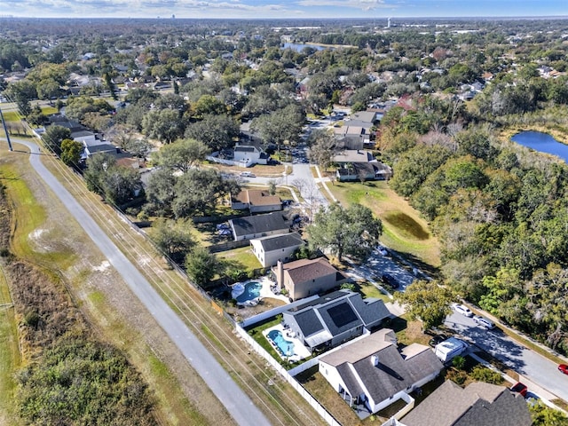 drone / aerial view with a residential view