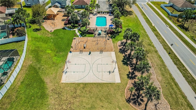 birds eye view of property