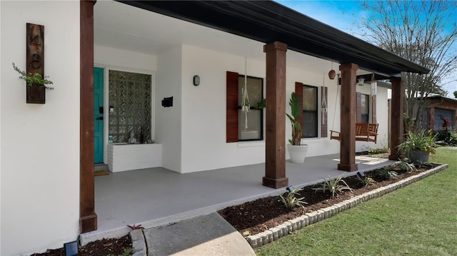 view of patio with covered porch