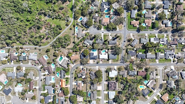 aerial view with a residential view