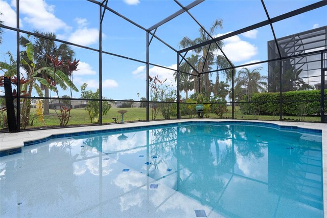 pool featuring a lanai