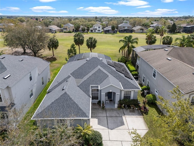 drone / aerial view featuring a residential view