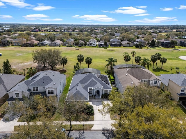 aerial view with a residential view