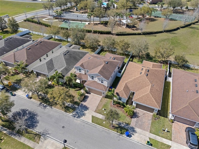 aerial view with a residential view