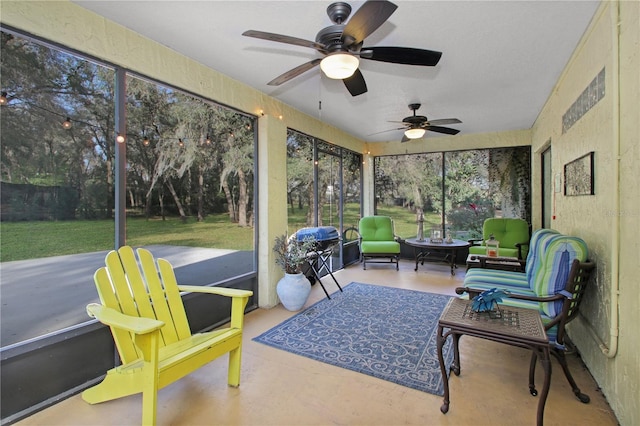 view of sunroom / solarium