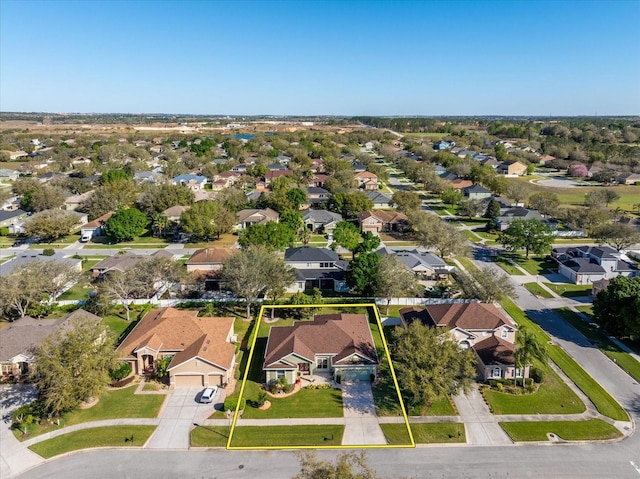 bird's eye view featuring a residential view