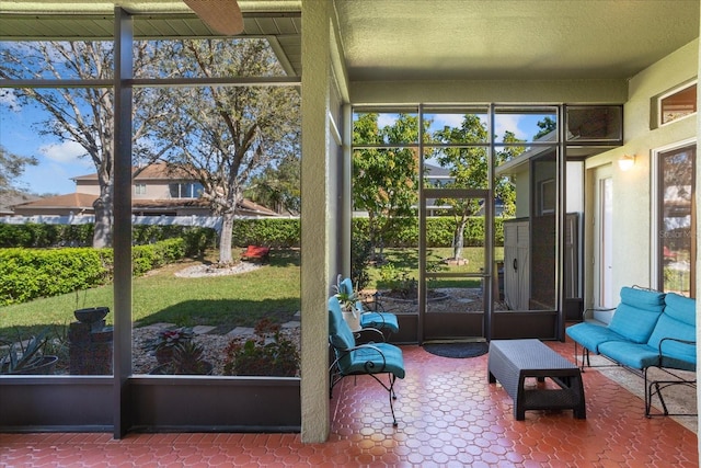 view of sunroom