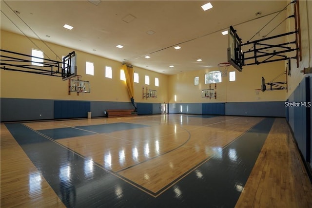 view of sport court featuring community basketball court