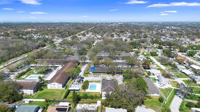 drone / aerial view with a residential view