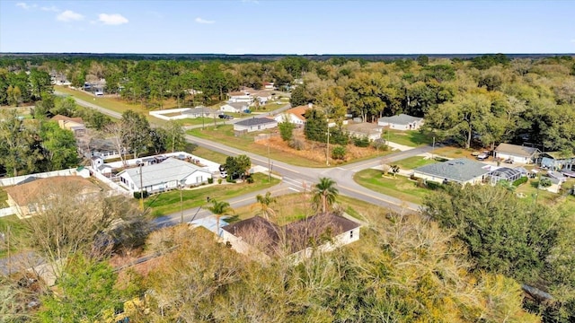 drone / aerial view with a view of trees