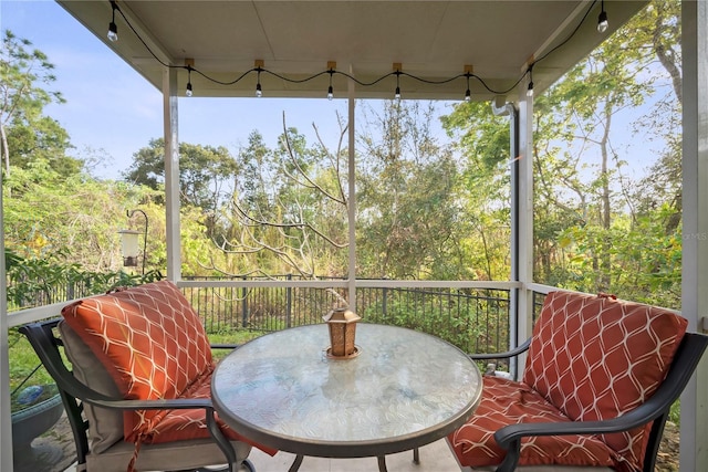 view of sunroom