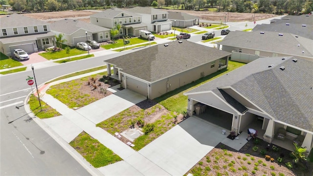 aerial view featuring a residential view