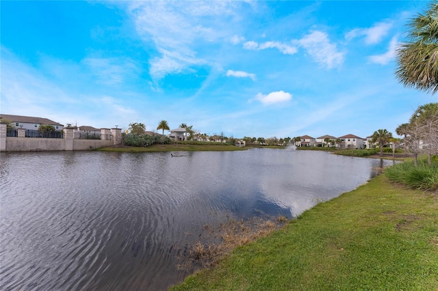 property view of water featuring a residential view