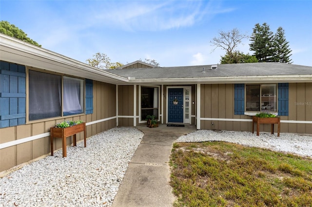 view of front of home with board and batten siding