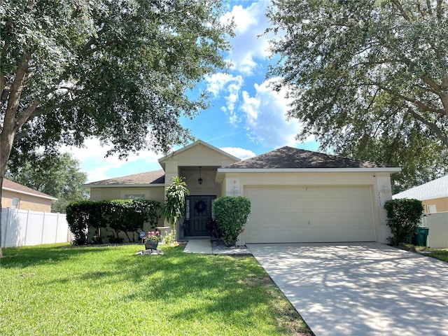 2413 Sandridge Cir, Eustis, FL 32726 - single story home with concrete driveway, stucco siding, and a garage