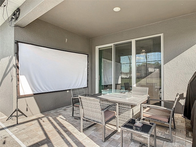 view of patio with outdoor dining area