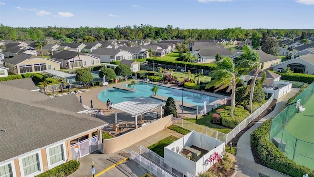 birds eye view of property featuring a residential view