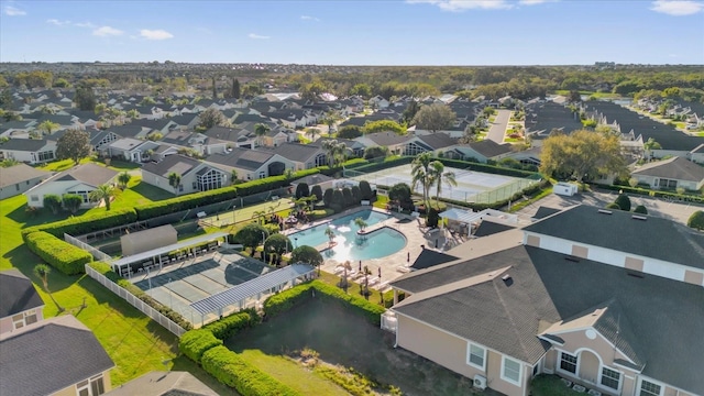 birds eye view of property featuring a residential view