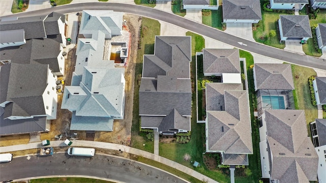 bird's eye view with a residential view