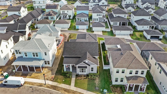 drone / aerial view with a residential view