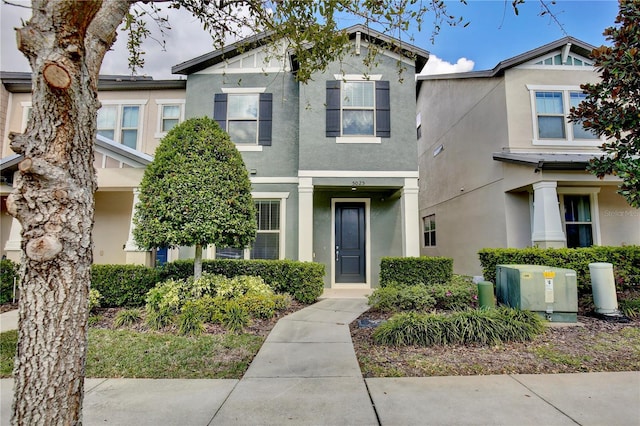 view of front of property featuring stucco siding